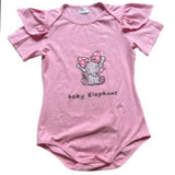 Baby Elephant Short Sleeve Cotton Bodysuit Clearance XS S