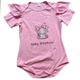 * Baby Elephant Short Sleeve Cotton Bodysuit Clearance XS ONLY
