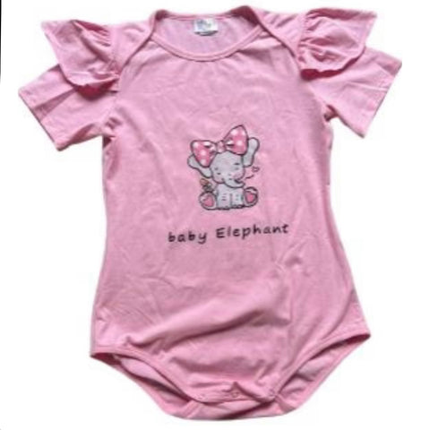 Baby Elephant Short Sleeve Cotton Bodysuit Clearance XS S 5x ONLY
