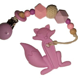 Fox Silicone Teether Chewing Toy Pacifier Clip VARIETY