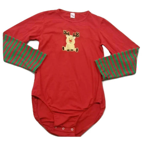 Christmas Reindeer Baby Long Sleeve Bodysuit Clearance xs s 3x 4x 5x