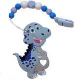 Dinosaur Silicone Teether Chewing Toy Pacifier Clip VARIETY