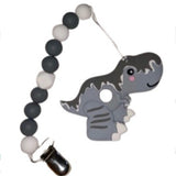 Dinosaur Silicone Teether Chewing Toy Pacifier Clip VARIETY