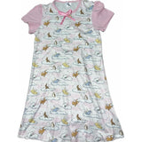 Pink Good Night Bear Night Gown with Bow Pajamas