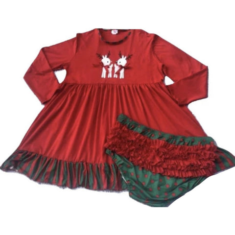 * Lil Reindeer Christmas Matching Shirt Dress