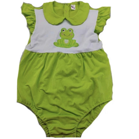 Froggy Cotton Collar Romper Onesie Clearance