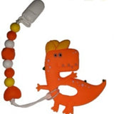 Dinosaur Silicone Teether Chewing Toy Pacifier Clip VARIETY
