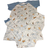 Blue Good Night Bear Pajamas Shirt