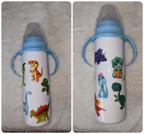 Dinosaur New 8 Ounce Stainless Steel Bottle With Handle
