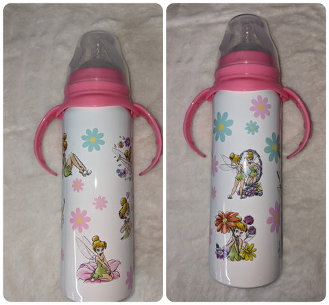 Princess Fairy New 8 Ounce Stainless Steel Bottle With Handle
