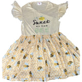 * Sweet as can Bee Ruffle Sleeve Matching Dress Clearance xxs xs