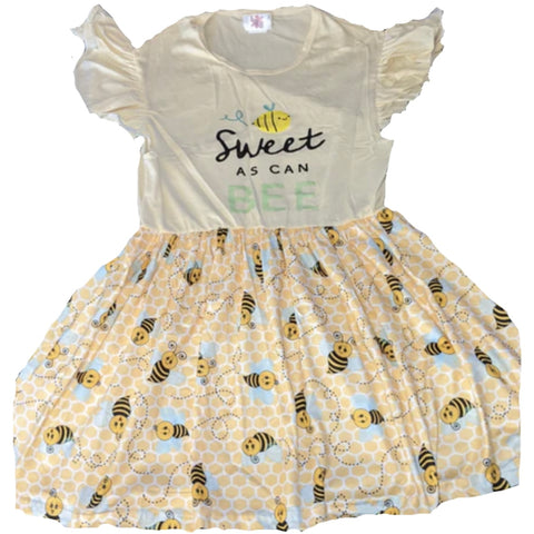 Sweet As Can Bee Ruffle Sleeve Dress XXS ONLY