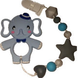 Elephant Silicone Teether Chewing Toy Pacifier Clip VARIETY