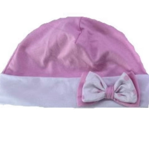 Pink & White Bow Boutique Hat Cap Clearance