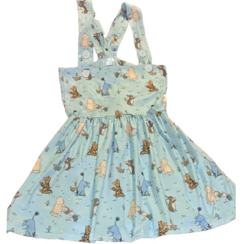 Little Bear Easter Egg Hunt Jumper Skirt Dress with POCKETS