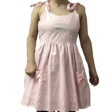 Little Princess Embroidered Pink Smock Halter Summer Dress xxs only