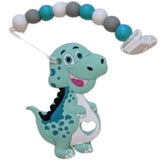 Dinosaur Silicone Teether Chewing Toy Pacifier Clip VARIETY