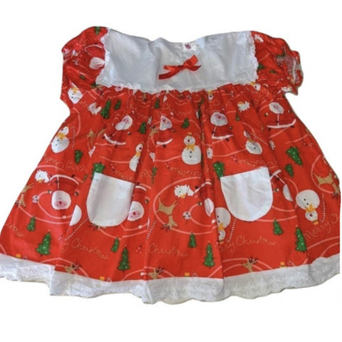Embroidered BabyDoll Dress Holiday Christmas