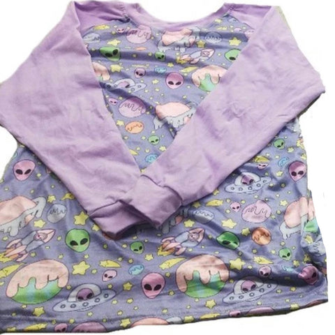 * PASTEL ALIENS Matching Pajamas Shirt Clearance xxs xs s m xl