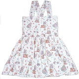 Breakfast Bunny Jumper Skirt Dress with POCKETS