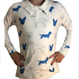 Blue Dog Long Sleeve Shirt