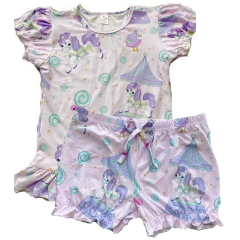 CAROUSEL PONIES DIAPER SHIRT *