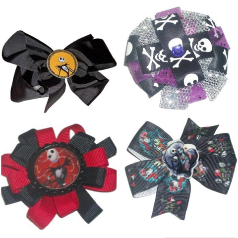 Jack Skull Hair Bow *