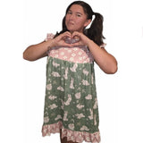 Pretty Bunny Ruffle Sleeve Dress