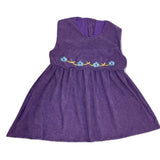 Corduroy Purple Floral Jumper Dress