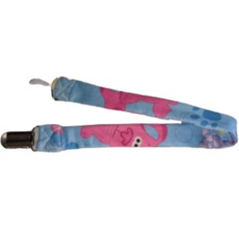 Blue & Pink Dog Cartoon Matching Fabric Pacifier Clips  Clearance