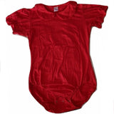 Red Cotton Collared Bodysuit