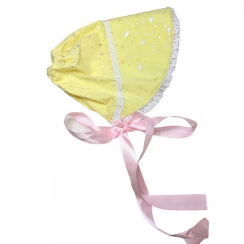 Yellow & Pink Adult Baby Bonnet