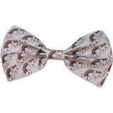 Rainbow Synthetic Leather Hair Bow