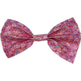 Rainbow Synthetic Leather Hair Bow