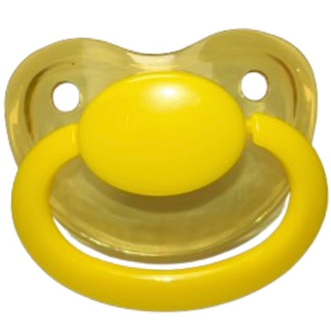 Clear yellow New Large Plain Color Adult Pacifier