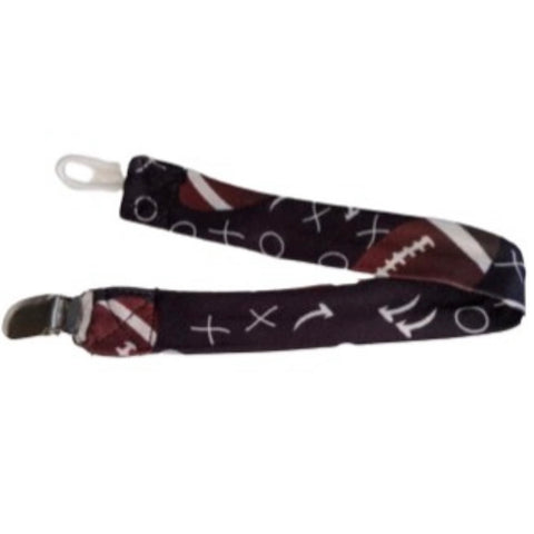 Touchdown Football Matching Fabric Pacifier Clips  Clearance