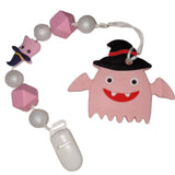 Halloween Ghost Silicone Teether Chewing Toy Pacifier Clip