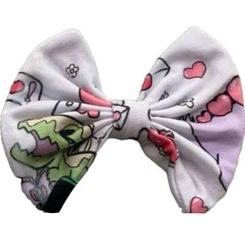 Love Dinosaur Fabric Hair Bow ^