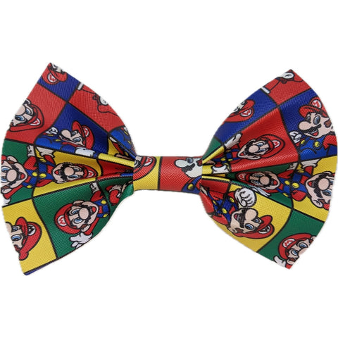 Video Game Synthetic Leather Hair Bow