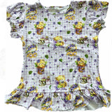 LILAC SPRING BEARS DIAPER SHIRT *