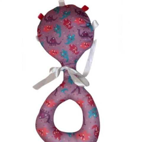 Lil' Baby Dino Large Fabric Rattle Clearance