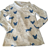 Blue Dog Long Sleeve Shirt