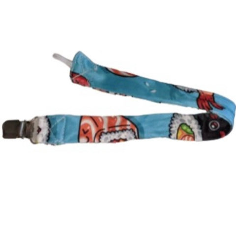 Sushi Matching Fabric Pacifier Clips   Clearance