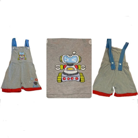 * Gear Head Robots Shortalls with Pockets