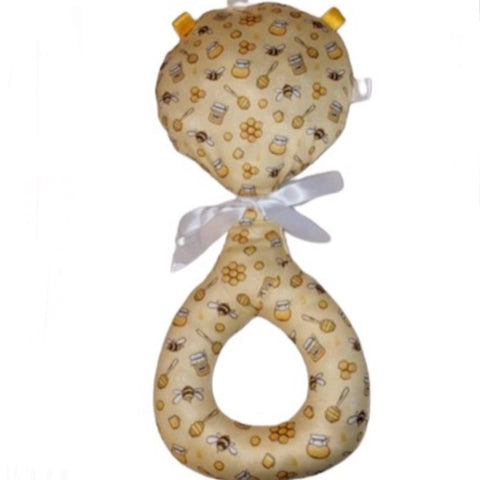 Sweet Lil Bee Large Fabric Rattle Clearance