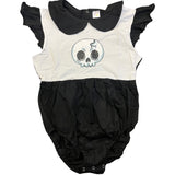 Goth Skull Cotton Collared Bodysuit