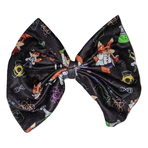 Professor Fox Fabric Hair Bow