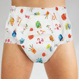 Bambino Skooldoole All Over Print ABDL Adult Diaper Sample *DISCONTINUED*