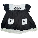 Goth Roses Embroidered Baby Doll Dress