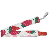 Strawberry Patch Fabric Pacifier Clips